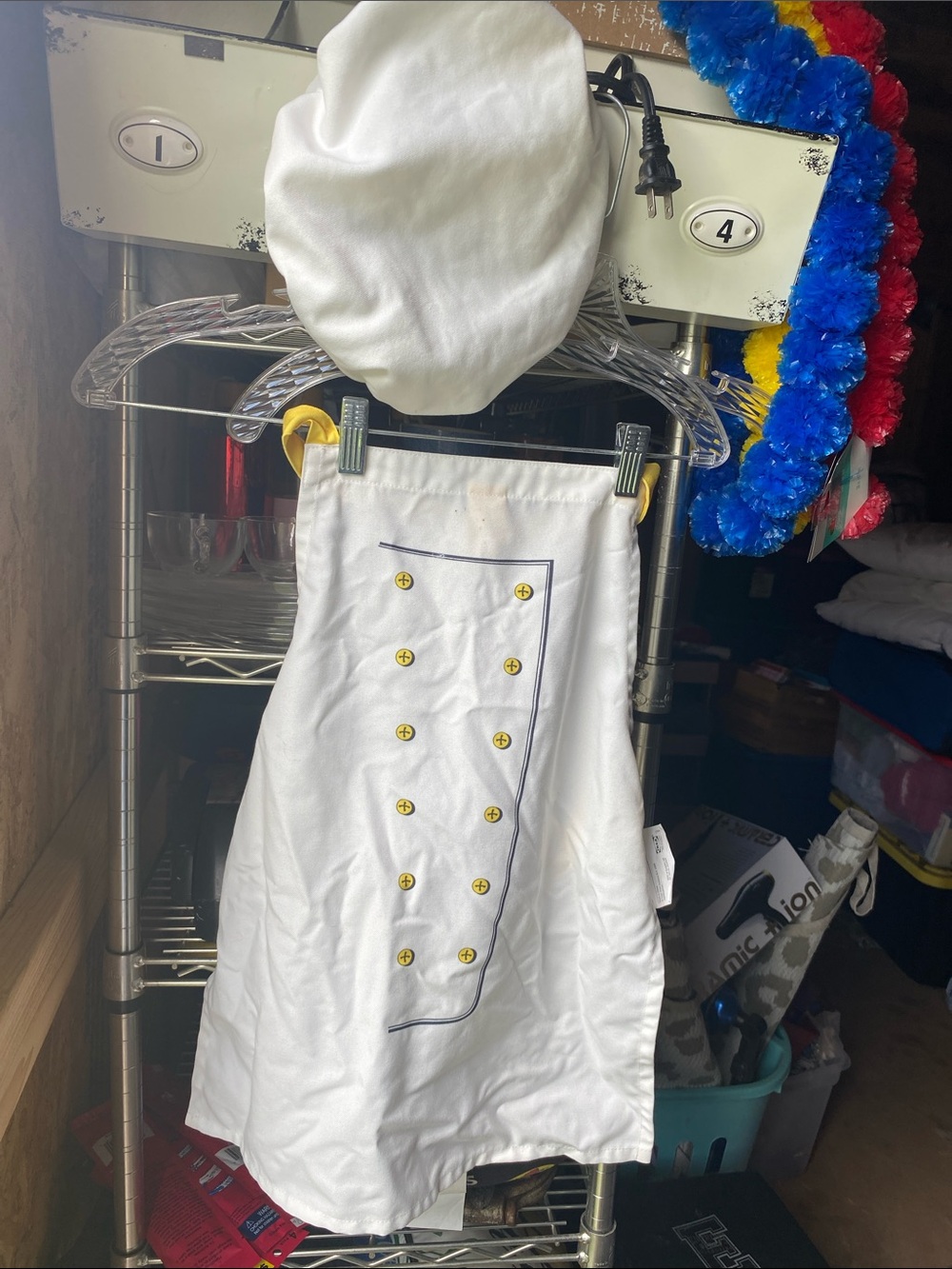 IKEA White Fabric Tag with Yellow Accent Apron & Chef’s Hat